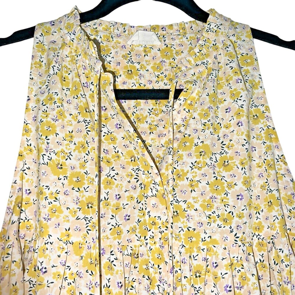 Grunge Retro 90s Cottage Core Feminine Floral Tiered Babydoll‎ Mini Dress Sm - Picture 4 of 16